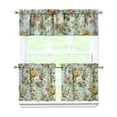 thumbnail image 1 of Country Floral Curtains 24 Inch - 3 Panel Vintage Farmhouse Set with Bohemian Wildflower Print, Rod Pocket for Rustic Kitchen Decor, 1 of 6