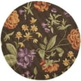 thumbnail image 1 of Country & Floral Rug - Blossom Wool Pile -Brown/Multi-Color:Brown/Multi,Design:Country & Floral,Shape:Round,Size:6'LX6'W, 1 of 2