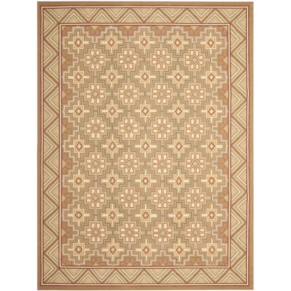 Country & Floral Rug - Chelsea Wool Pile -Beige-Color:Beige,Design:Country/Floral,Shape:Large Rectangle,Size:8'9" X 11'9"