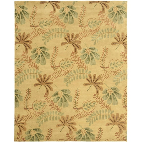 Country & Floral Rug - Jardin Wool Pile -Beige/Multi-Color:Beige/Multi,Design:Country/Floral,Shape:Large Rectangle,Size:8' x 10'