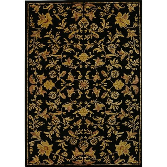 Country & Floral Rug - Metro Wool Pile -Ivory/Multi-Color:Ivory/Multi,Design:Country & Floral,Shape:Round,Size:6'L x 6'W