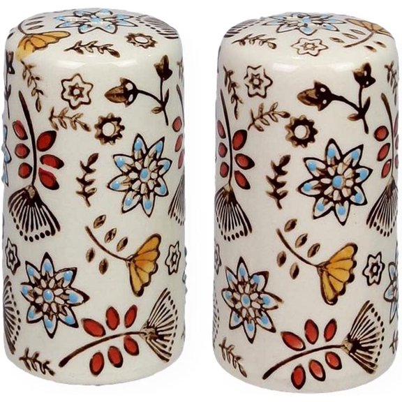 Country Floral Salt and Pepper Shakers, Unique Flower Salt & Pepper Shaker Set for Kitchen Counter, Cottagecore Home Tabletop Decor Accents