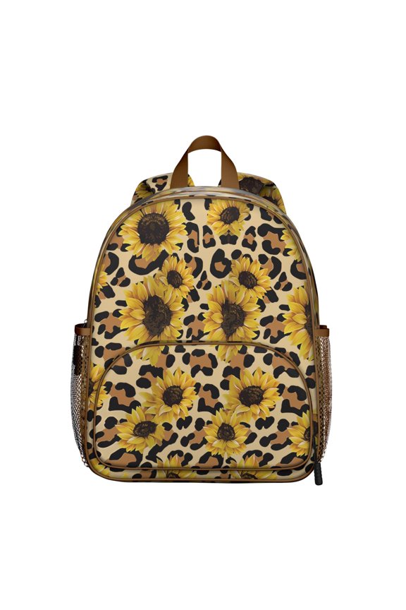 Country Floral Sunflower Backpack - Breathable Adjustable Daypack for Students & Commuters