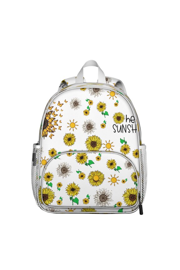 Country Floral Sunflower Backpack - Breathable Adjustable Daypack for Students & Commuters