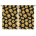 thumbnail image 1 of Country Floral Sunflower Kitchen Curtains Set of 2 - 42x63 Inch Tier Panels, Boho Rod Pocket Curtains for Small Windows, 1 of 2