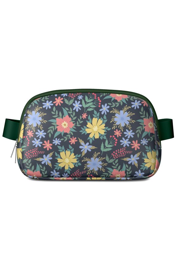 Country Floral Waist Bag – Rustic Wildflower Fanny Pack with Romantic Bloom, Bees & Vintage Details