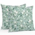 thumbnail image 1 of Country Flower Camellia Outdoor Pillow Covers Pack of 2 Green Farm Floral Waterproof Throw Pillow Covers Decorative Cushion Cases for Patio Garden Tent Balcony Couch 16x16 inch, 1 of 8