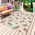thumbnail image 1 of Country Flower Outdoor Rug for Patio/Deck/Porch, Non-Slip Large Area Rug 6 x 9 Ft, Pink Daisy Floral Retro Plant Leaf Indoor Outdoor Rugs Washable Area Rugs, Reversible Camping Rug Carpet Runner, 1 of 8