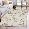 thumbnail image 1 of Country Flowers Area Rug 4x6 Washable Rug Non Slip Farmhouse Botanical Branches Bird Large Area Rug Indoor Floor Carpet for Entryway Bedroom Kitchen Living Room Home Office Dining Room Nursery, 1 of 8