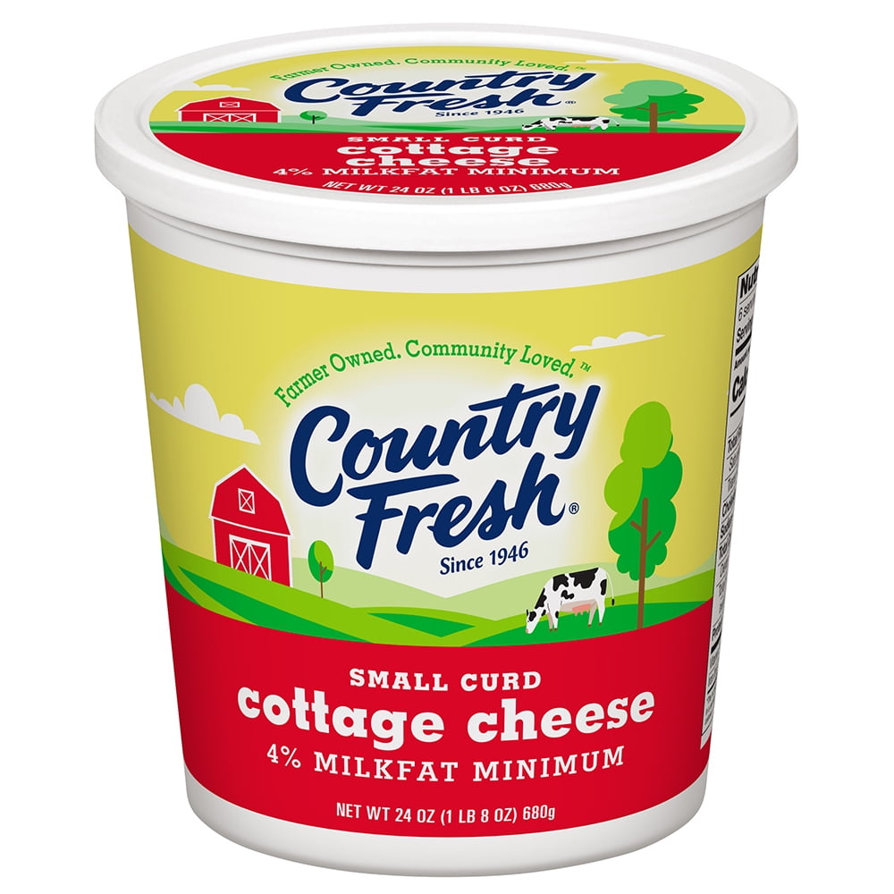 Country Fresh Cottage Cheese 4 Small Curd 24 Weight Ounce Plastic Cup