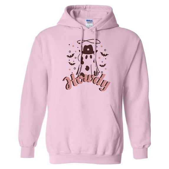 Country Ghost Howdy Hoodie Sweatshirt Unisex 2X-Large Pink
