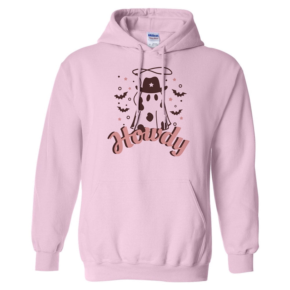 Country Ghost Howdy Hoodie Sweatshirt Unisex 5X-Large Pink