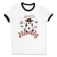 thumbnail image 1 of Country Ghost Howdy Ringer Tee Shirt Unisex Large White/Black, 1 of 5