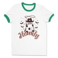 thumbnail image 1 of Country Ghost Howdy Ringer Tee Shirt Unisex Large White/Kelly Green, 1 of 5