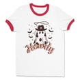thumbnail image 1 of Country Ghost Howdy Ringer Tee Shirt Unisex Large White/Red, 1 of 5