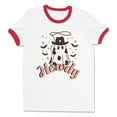 thumbnail image 1 of Country Ghost Howdy Ringer Tee Shirt Unisex X-Large White/Red, 1 of 5