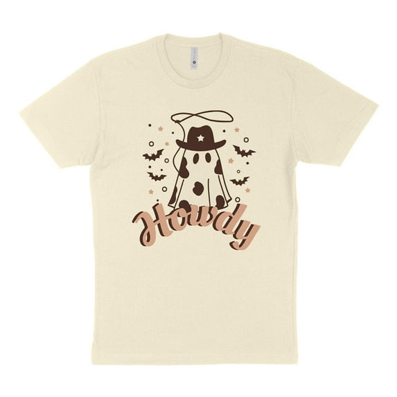 Country Ghost Howdy Shirt Unisex Large Natural