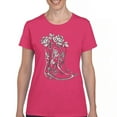 thumbnail image 1 of Country Girl Boots T-Shirt Vintage Cowgirl Western Floral Southern Rustic Country Style Cute Roses Rodeo Women's Tee, 1 of 7