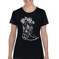 thumbnail image 1 of Country Girl Boots T-Shirt Vintage Cowgirl Western Floral Southern Rustic Country Style Cute Roses Rodeo Women's Tee, 1 of 7