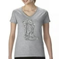 thumbnail image 1 of Country Girl Boots Women's V-Neck T-shirt Vintage Cowgirl Western Floral Southern Rustic Country Style Cute Roses Rodeo Tee, 1 of 7