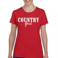 thumbnail image 1 of Country Girl Logo T-Shirt Minimalistic Western Style Rodeo Southern Pride Cowgirl Queen Rustic Farm Gift Women's Tee, 1 of 7