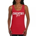 thumbnail image 1 of Country Girl Logo Women's Tank Top Minimalistic Western Style Rodeo Southern Pride Cowgirl Queen Rustic Farm Gift, 1 of 7