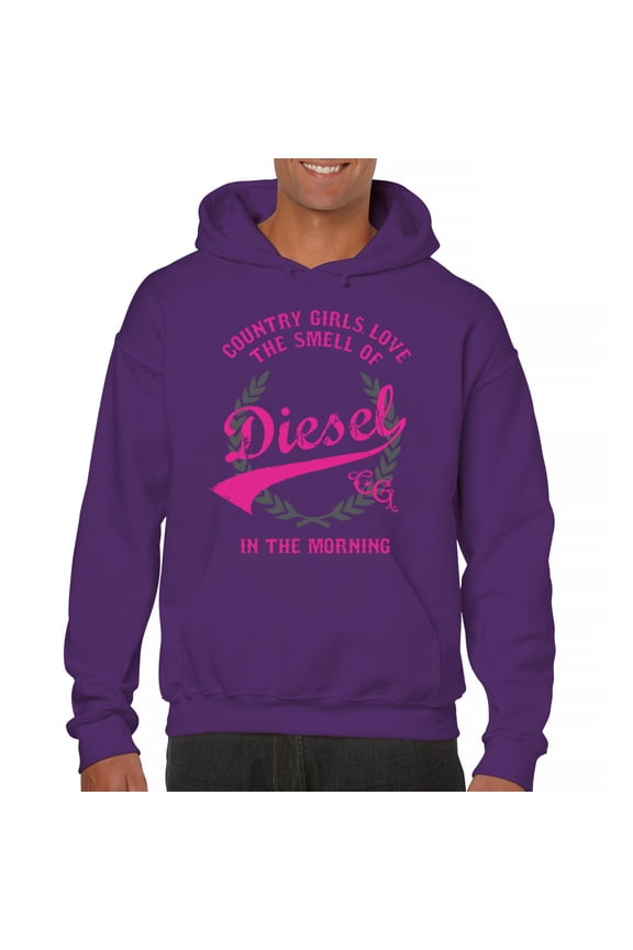 Country Girl Love Smell Of Diesel Sweatshirt Pink Truck Fuel Southern Cowgirl Western Rodeo Pride Life Gift Hoodie