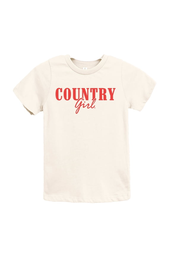 Country Girl Puff Print - Youth Short Sleeve Graphic T-Shirt