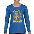 thumbnail image 1 of Country Girl Rodeo Women's Long Sleeve T-shirt Vintage Cowgirl, 1 of 7