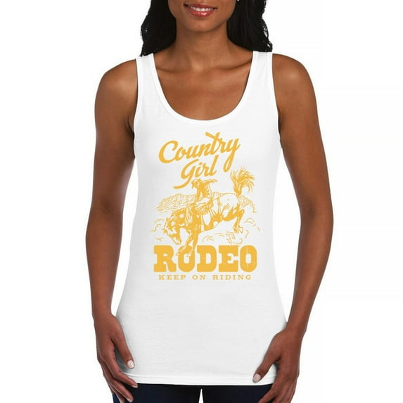 Country Girl Rodeo Women's Tank Top Vintage Cowgirl