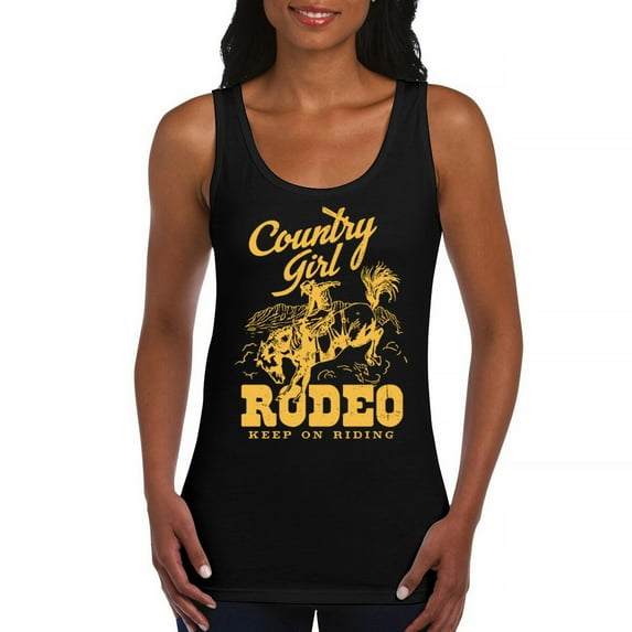 Country Girl Rodeo Women's Tank Top Vintage Cowgirl