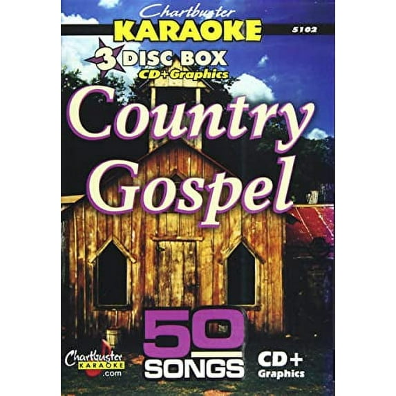 Country Gospel Chartbuster Karaoke 3 CDG Set 50 Sgs