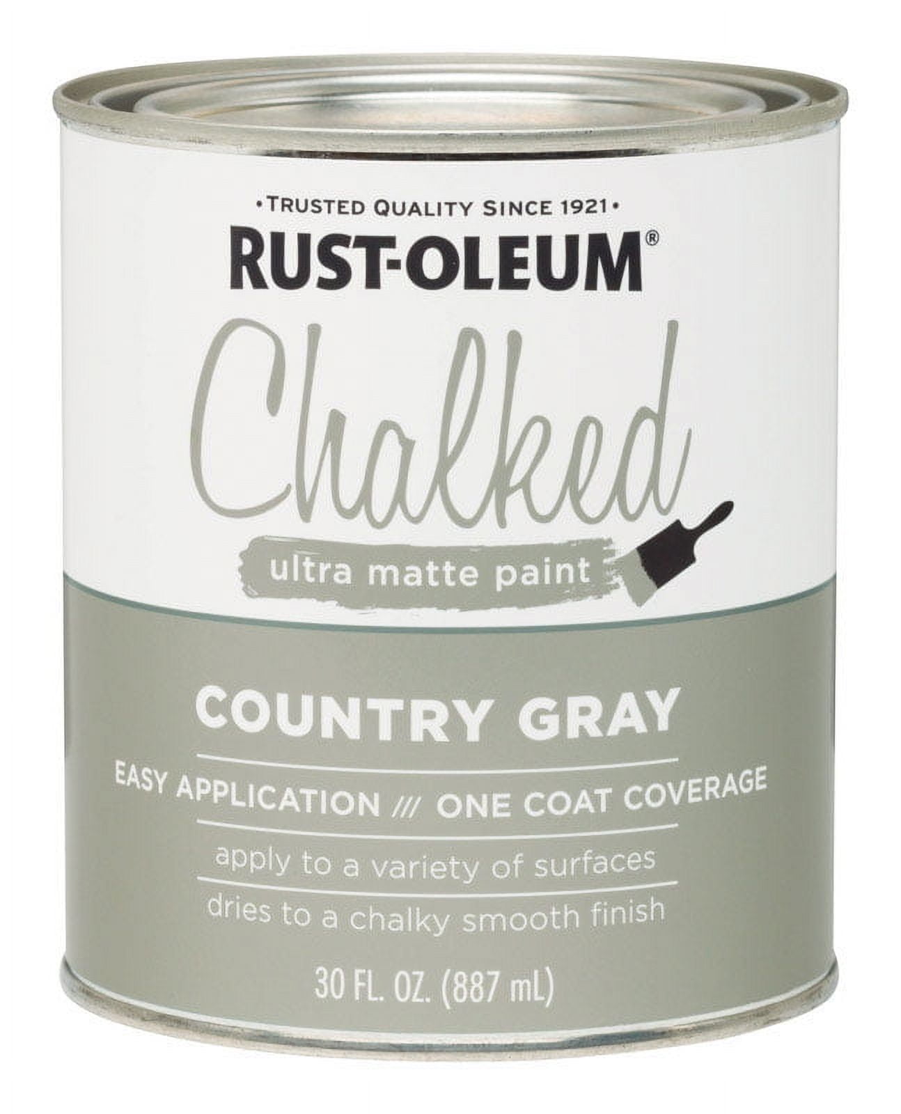 Country Gray, Rust-Oleum Chalked Ultra Matte Chalk Paint, Quart