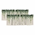 thumbnail image 1 of Country Green Leaves Valances for Windows, Decorative Rod Pocket Window Valance Curtains, Spring Farmhouse Botanical Vines Short Curtain Drapes for Kitchen/Living Room, 2 Panels, 54" W x 18" L, 1 of 8