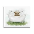 thumbnail image 1 of Country Highland Cattle Bathtub Animals & Insects Graphic Art Gallery Wrapped Canvas Print Wall Art, 1 of 7