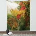 thumbnail image 1 of Country Home Decor Wall Hanging Tapestry, Maple Trees in the Fall at Portland Japanese Garden One Foggy Morning Scenery, Bedroom Living Room Dorm Accessories, 40 X 60 Inches, by Ambesonne, 1 of 5