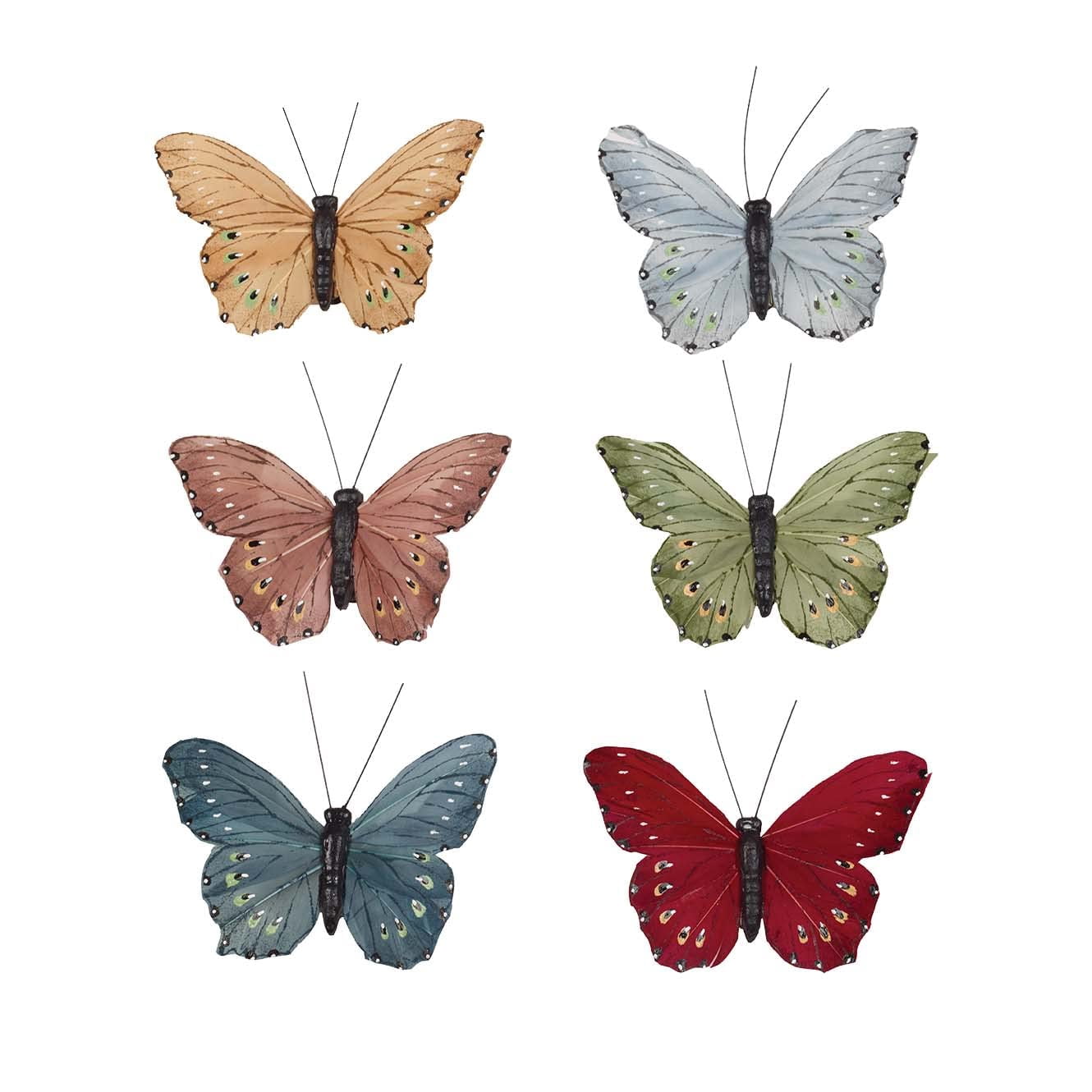 Country House Collection 34626 Assorted Vintage Butterflies, Set of 6 ...