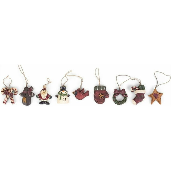 Country House Collection 98717 Mini Primitive Ornaments , Set of 9