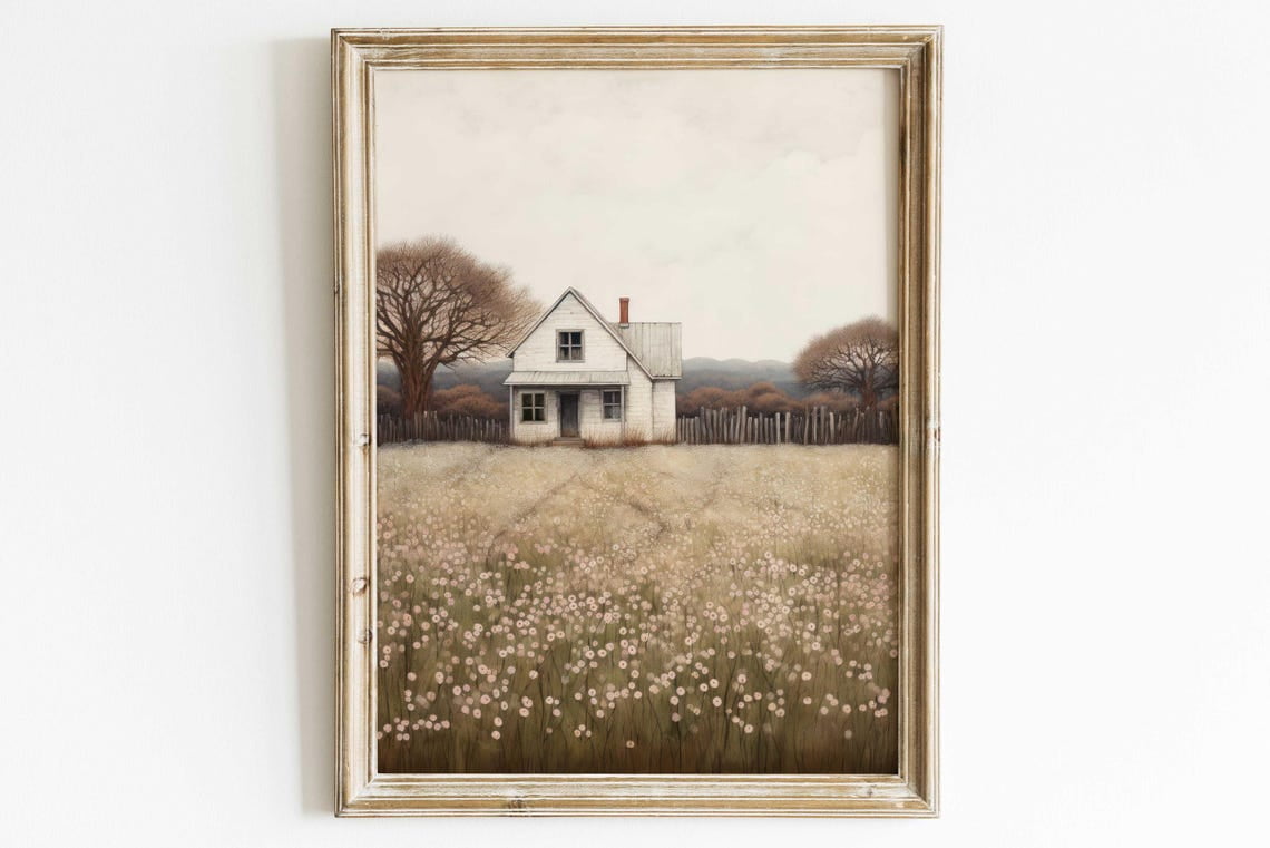 Curated visual reference: Wall Art For Country Style Reference: Country House Painting House Print Rural Wall Art Country Style