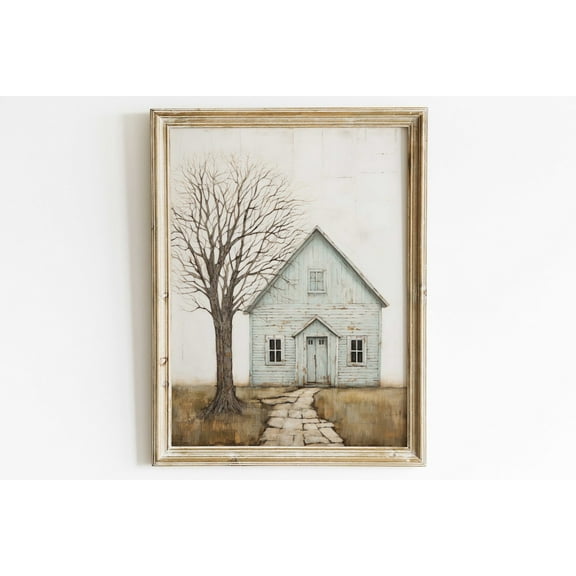 Country House Print, Countryside Wall Art, Rural Wall Art, Farmhouse Home Decor, Rustic Country Home Decor, Country Style Art Wall Art, Modern Wall Decor, 8x12 UNFRAMED