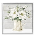 thumbnail image 1 of Country Jug Varied Flower Arrangement Botanical & Floral Graphic Art White Framed Art Print Wall Art, 1 of 8