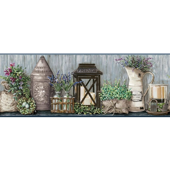 Country Keepsakes Garden Border Wallpaper