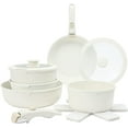 thumbnail image 1 of Country Kitchen 13-Pc Pots and Pans Set with Removable Handles Nonstick Cookware Set, Cream, 1 of 9