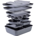thumbnail image 1 of COOK WITH COLOR Cookware & Bakeware Set, Nonstick Stackable Design, Gray, 13-Piece, 1 of 9