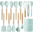 thumbnail image 1 of Country Kitchen 14-Pc Cooking Utensils Set Silicone Spatula & Kitchen Gadgets, Mint, 1 of 7