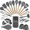 thumbnail image 1 of Country Kitchen 38-Pc Cooking Utensils Set Silicone Spatula & Kitchen Gadgets, Gray, 1 of 7