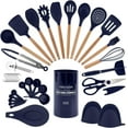 thumbnail image 1 of Country Kitchen 38-Pc Cooking Utensils Set Silicone Spatula & Kitchen Gadgets, Navy, 1 of 7