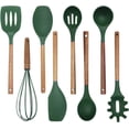 thumbnail image 1 of Country Kitchen 8-Pc Cooking Utensils Set Silicone Spatula & Kitchen Gadgets, Green, 1 of 7