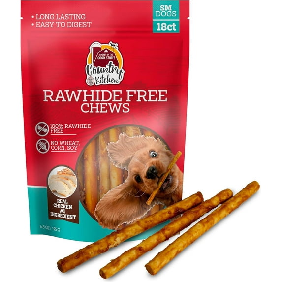 Country Kitchen Chicken NoHide Stick Dog Treat: 18ct (6.9oz 196g)