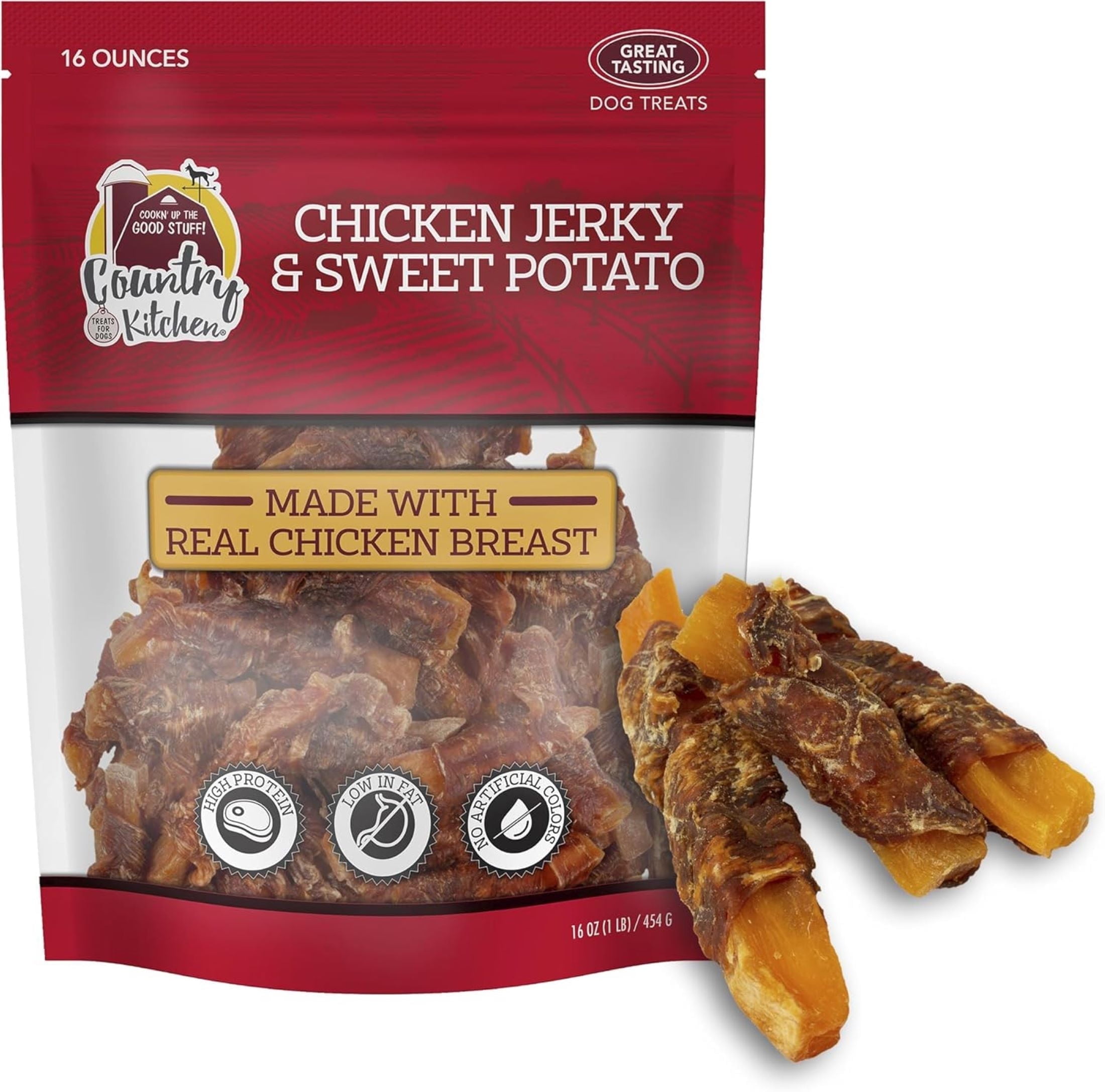 Country Kitchen Chicken Sweet Potato Jerky Wrap Dog Treat (16oz